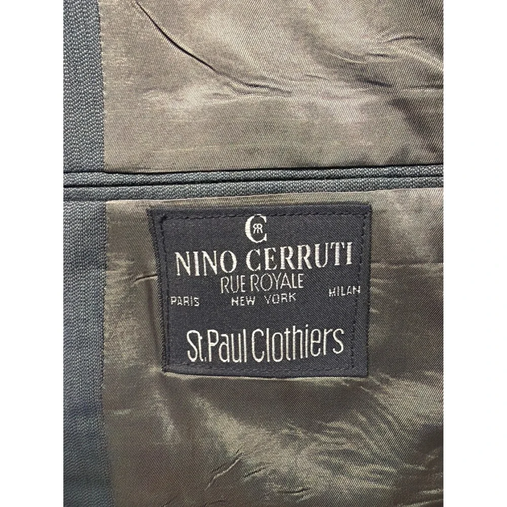 VTG‎ Nino Cerruti Rue Royale Grey Two Button Sport Coat Mens 46R Made in USA